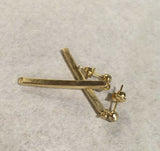 Square Brass wire earrings